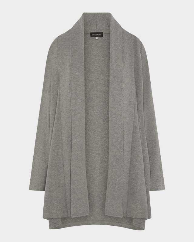 Wide A-Line Shawl-Collar Cardigan (Long Plus Length)